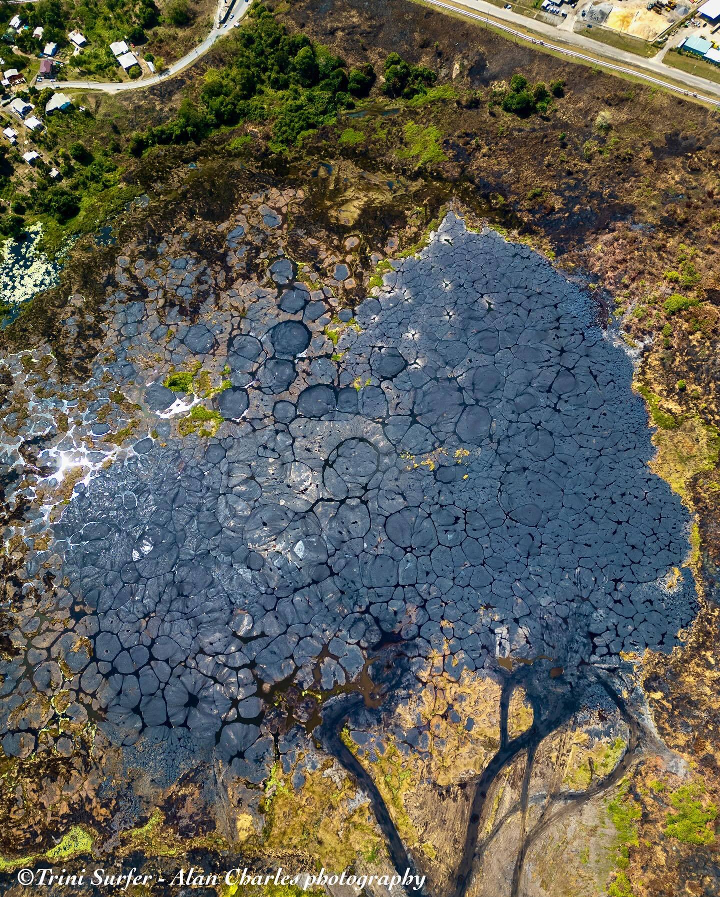Top-down view of Pitch Lake